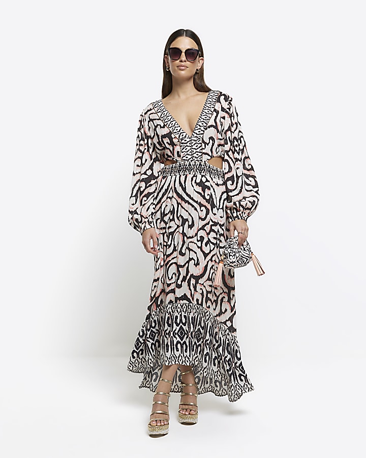 Long sleeve hotsell beach maxi dress