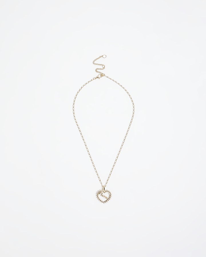 Gold Amour Heart Necklace