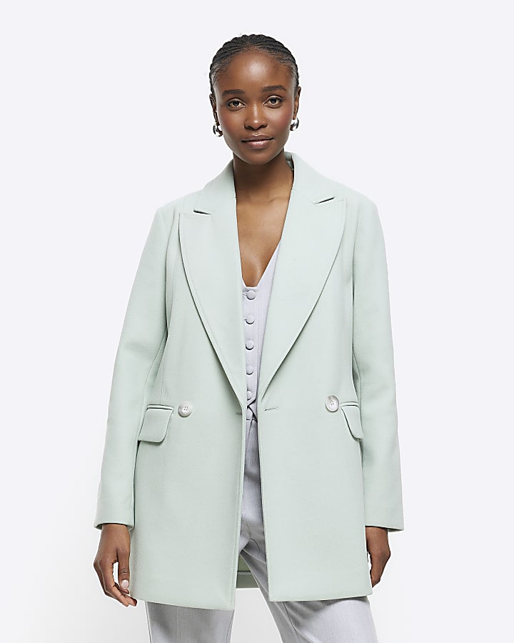 Green oversized blazer | River Island