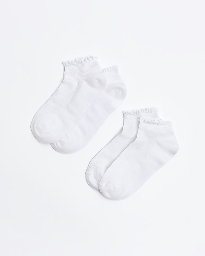 White frill socks multipack