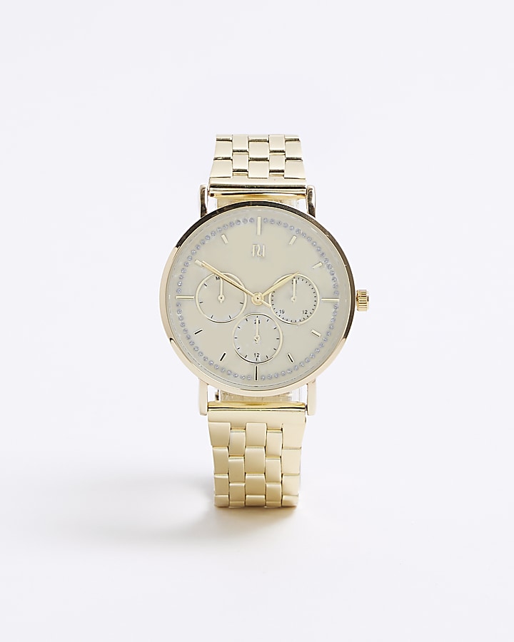 Gold diamante watch new arrivals