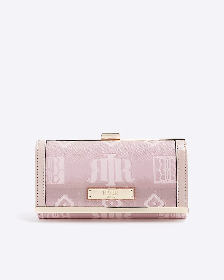 Pink RI monogram ombre purse