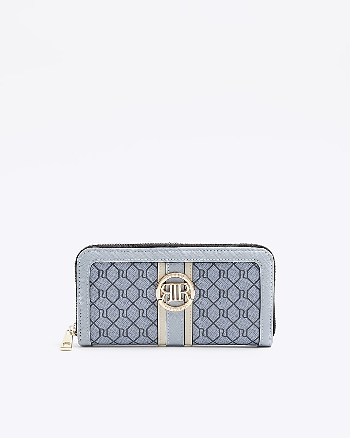 Blue RI monogram purse