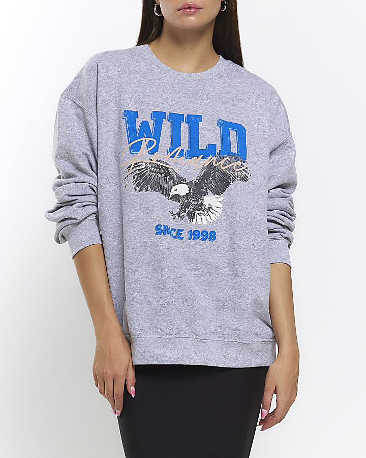 Grey graphic sweatshirt