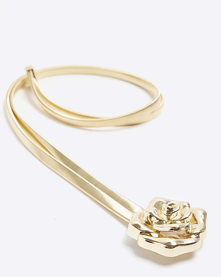 Gold corsage snake chain belt