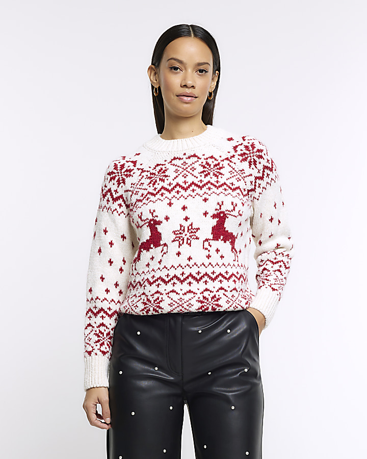 Reindeer on sale jumper womens