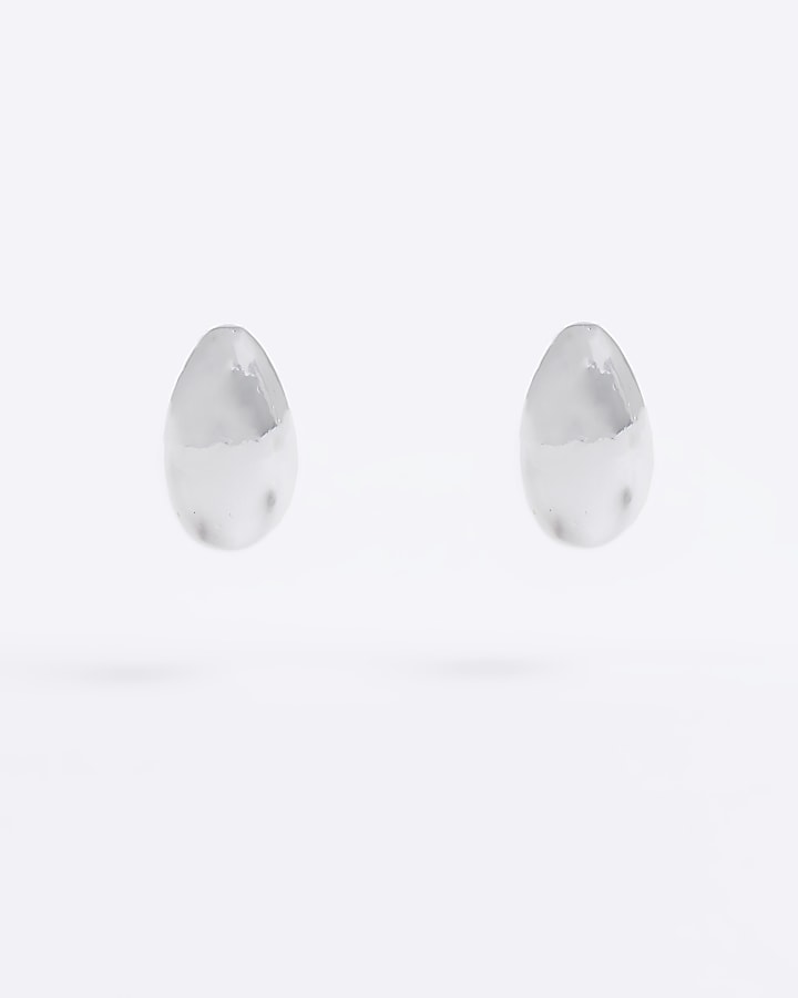 Silver Domed Stud Earrings River Island