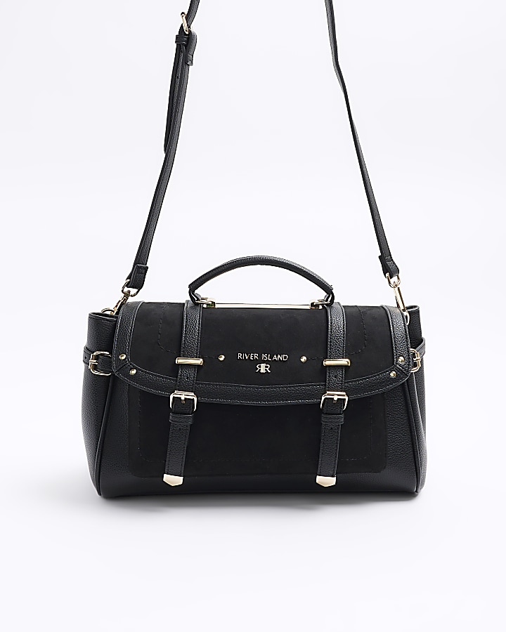 Black buckle satchel bag