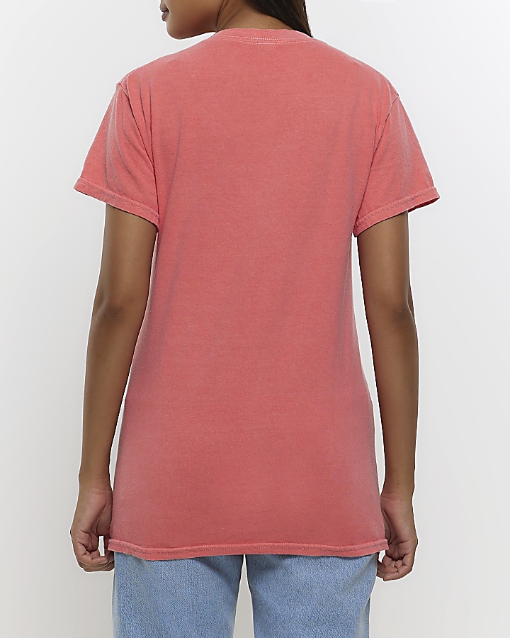 Coral graphic t-shirt
