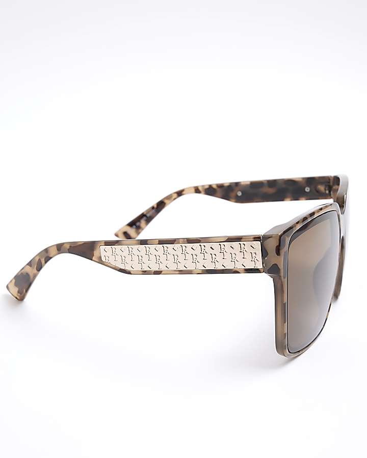 Brown leopard oversized sunglasses