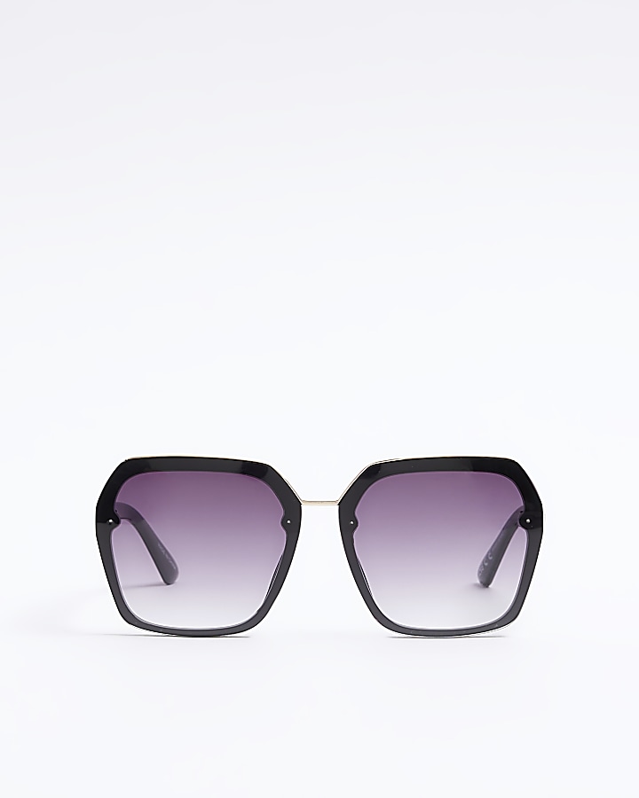 Black hexagon sunglasses