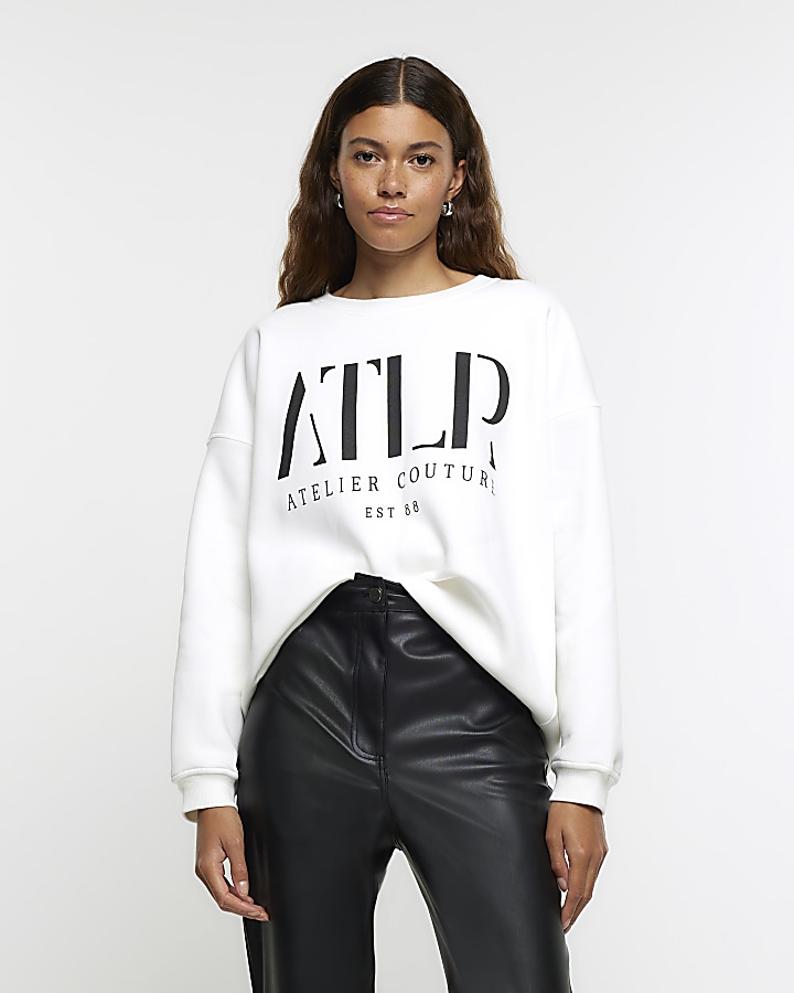 White graphic sweatshirt