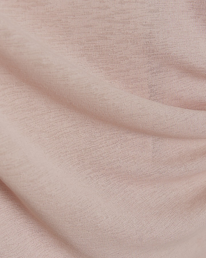 Pink drape sleeveless top