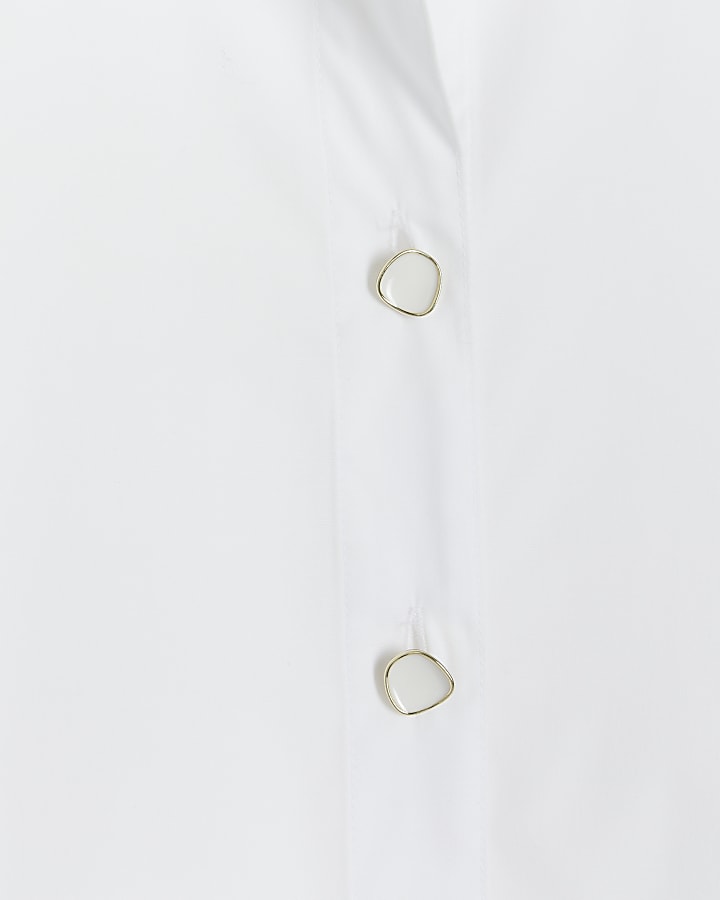 White lace back shirt