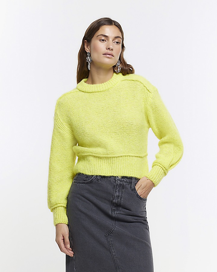 Yellow RI Studio seam detail jumper