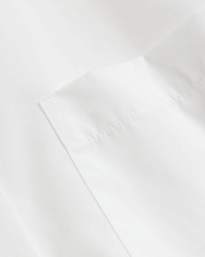White poplin oversized shirt | River Island