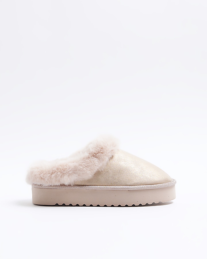 River island hot sale pink slippers