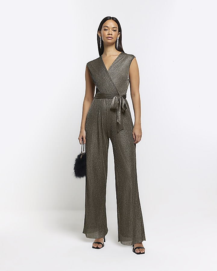 Plisse jumpsuits outlet