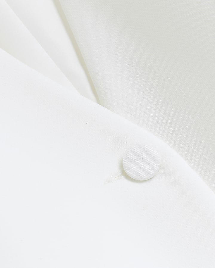 White longline waistcoat