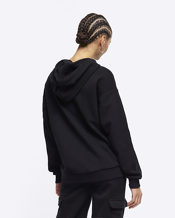 Black plain hoodie