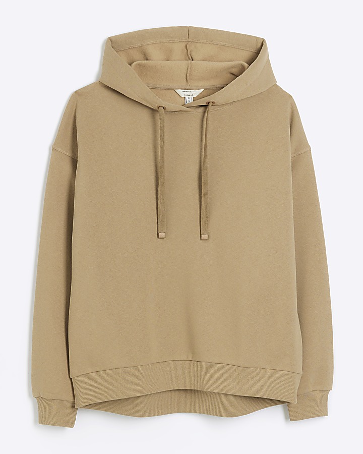 Brown plain hoodie