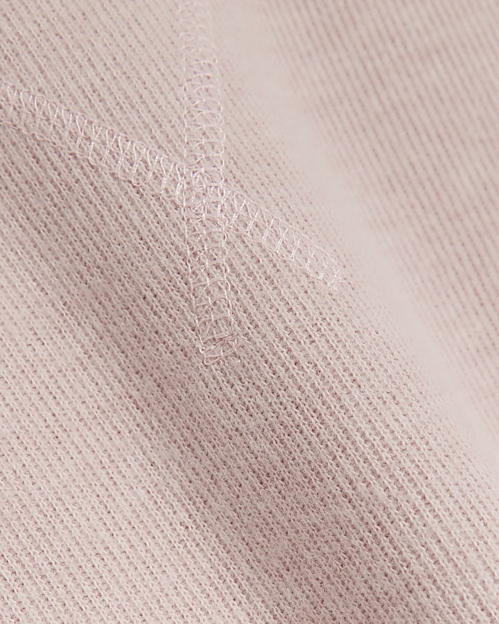Pink rib cosy sweatshirt