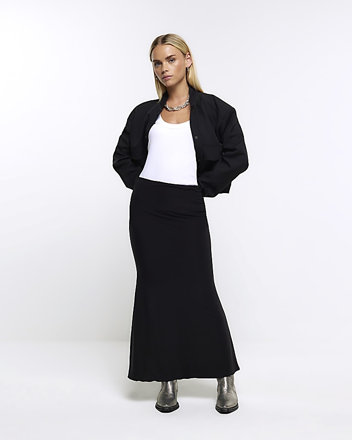 Petite maxi black outlet skirt