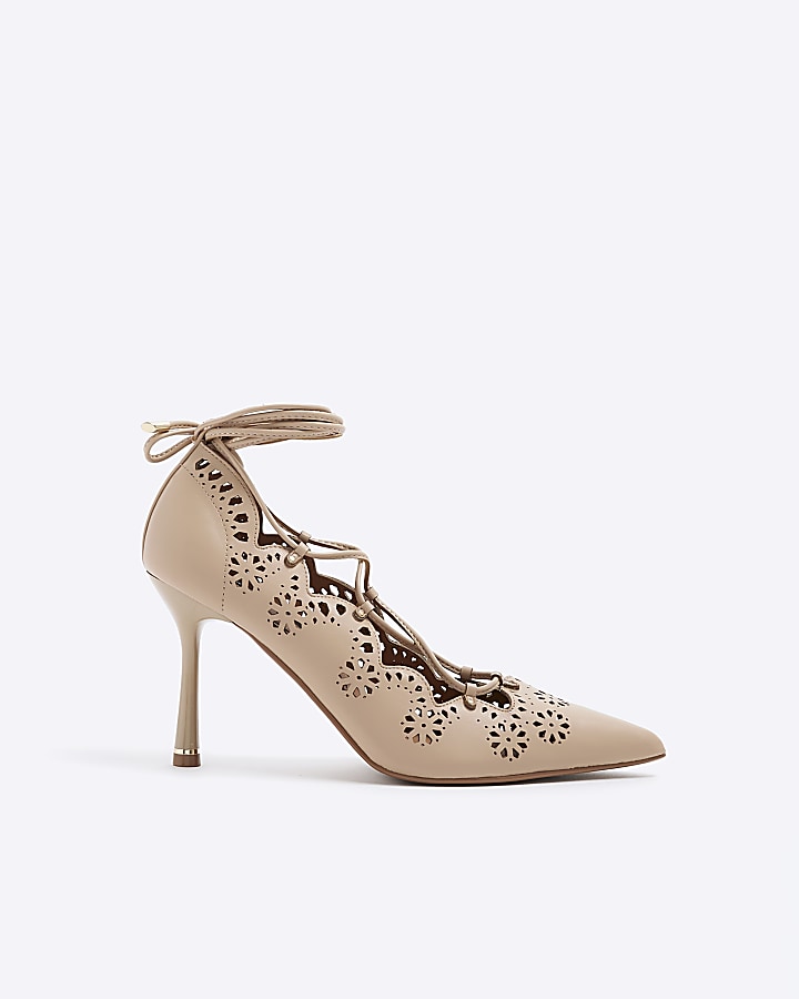 River island lace up on sale heels