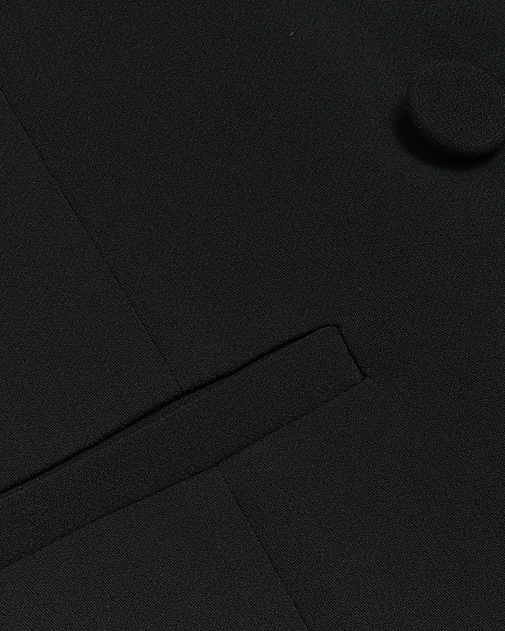 Black long sleeve smart mini blazer dress