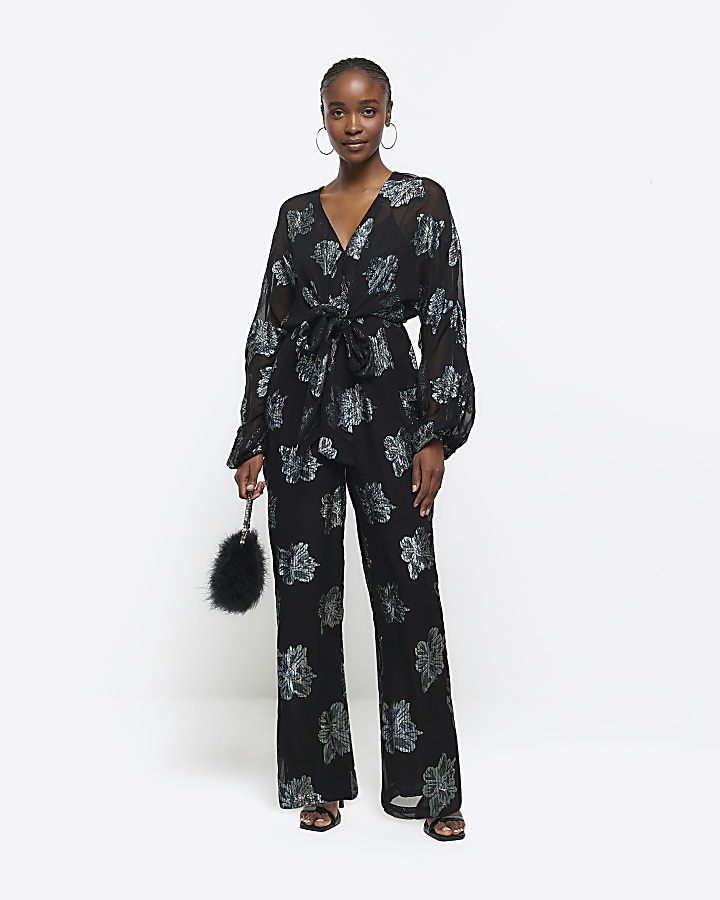 River island store floral jumpsuit