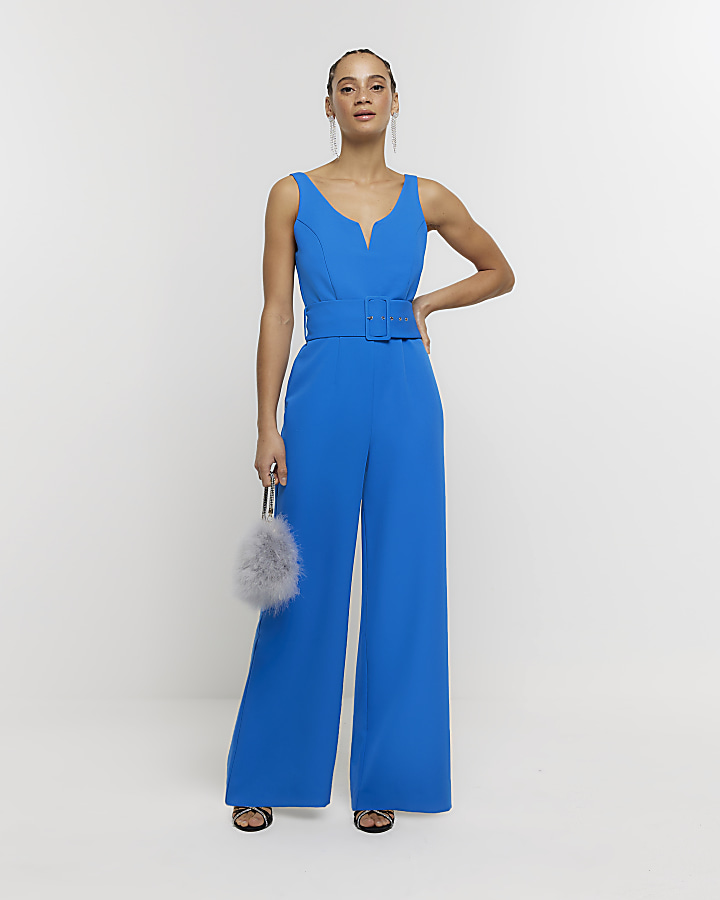 River island blue store jumpsuit