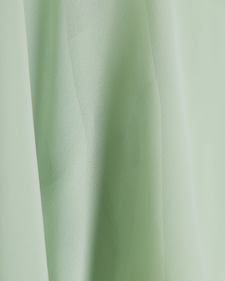 Green cape detail blouse