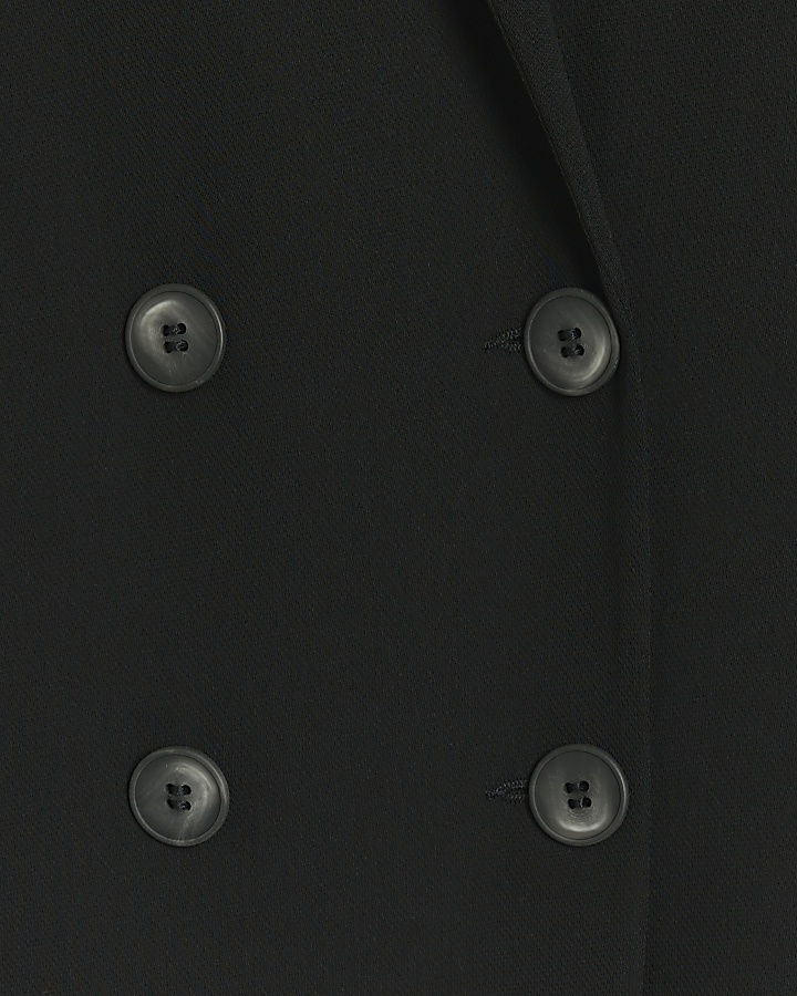 Black longline sleeveless jacket