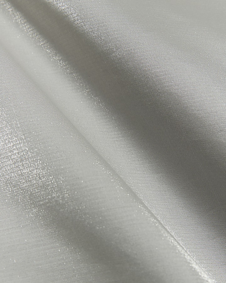 Silver shimmer maxi skirt