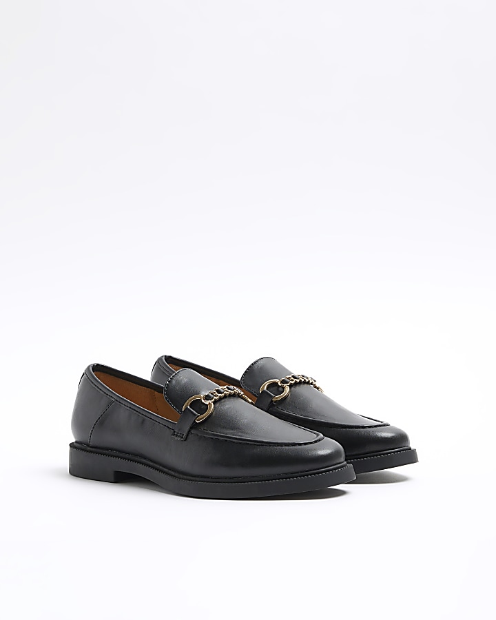 Black Chain Loafers