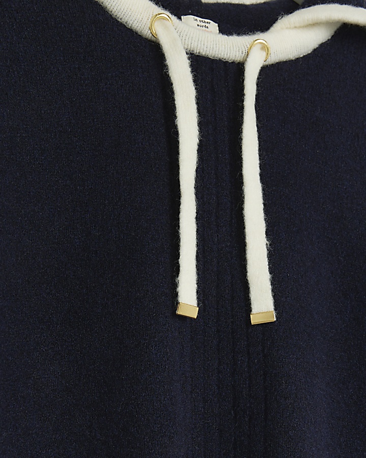 Navy hooded jumper