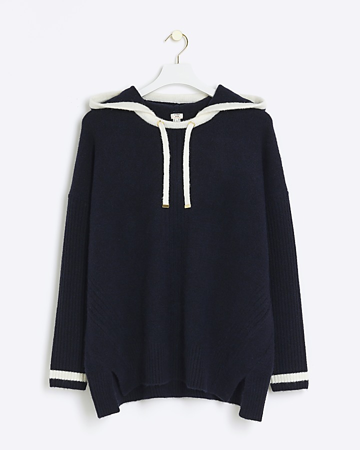 Navy hooded jumper