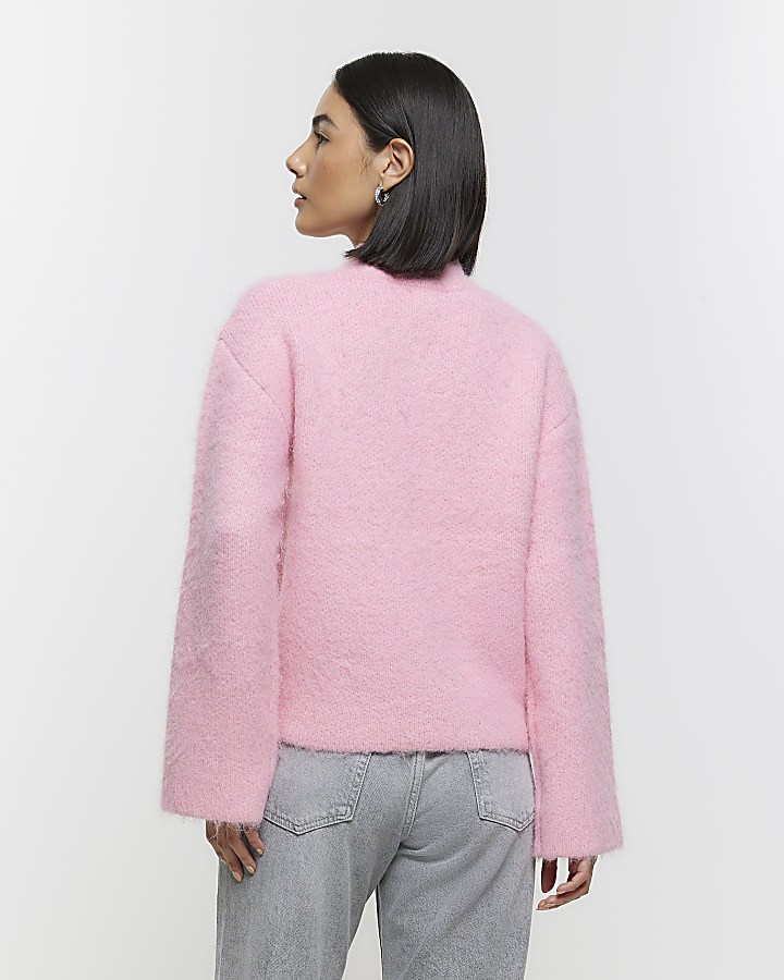 Pink high neck jumper