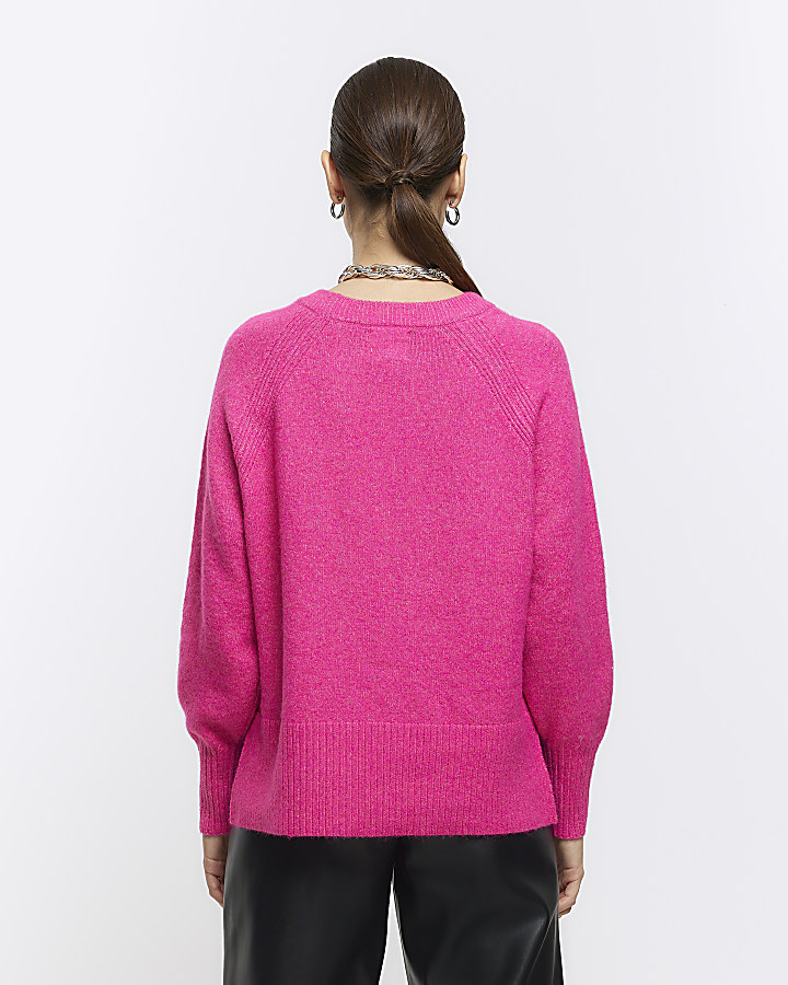 Bright Pink knit jumper