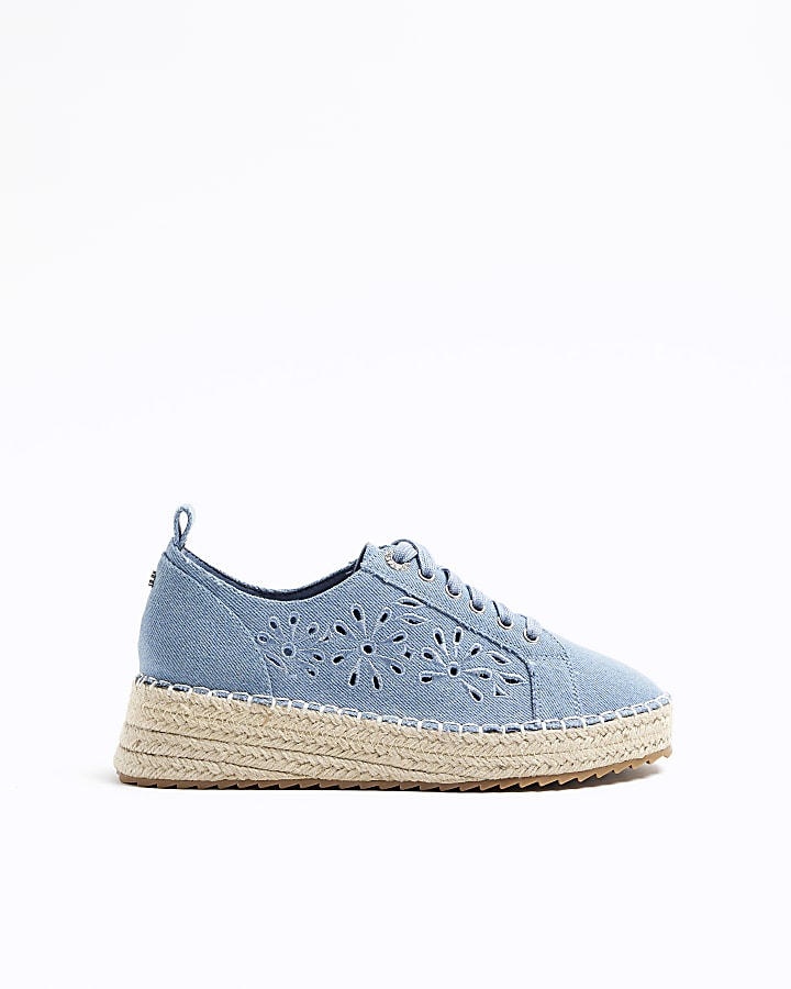 Denim espadrille on sale