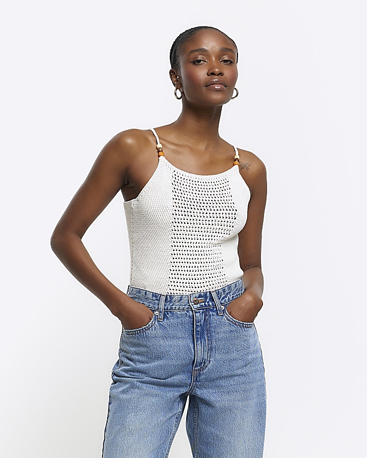 River island crochet store top