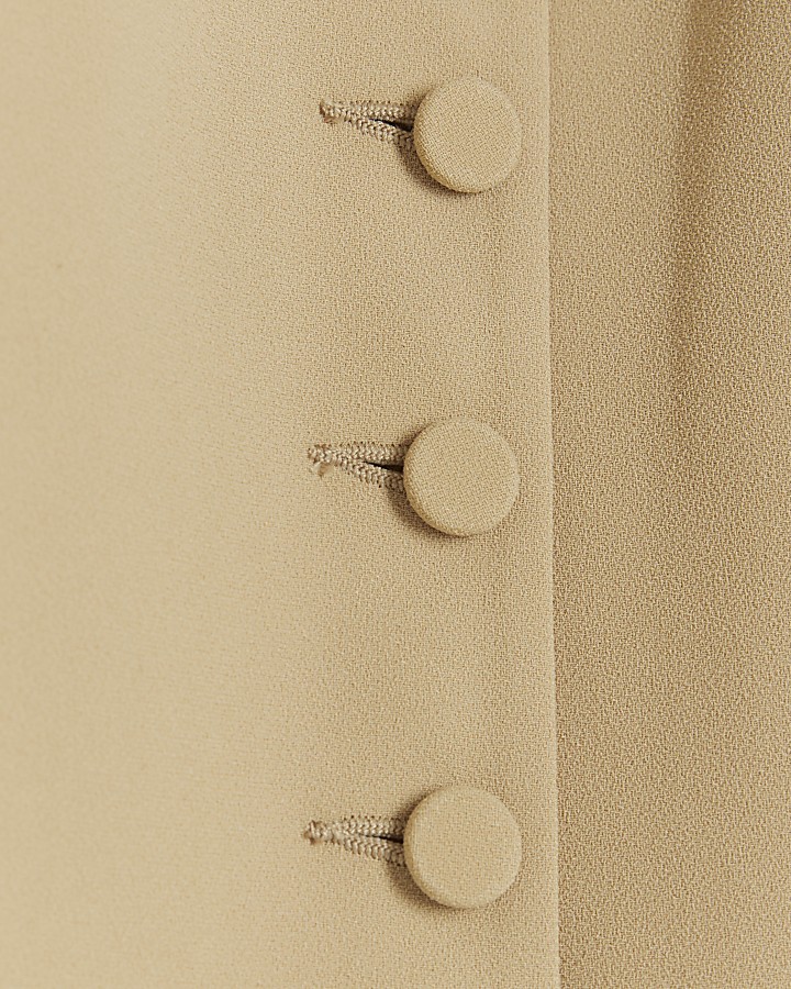 Beige button front waistcoat