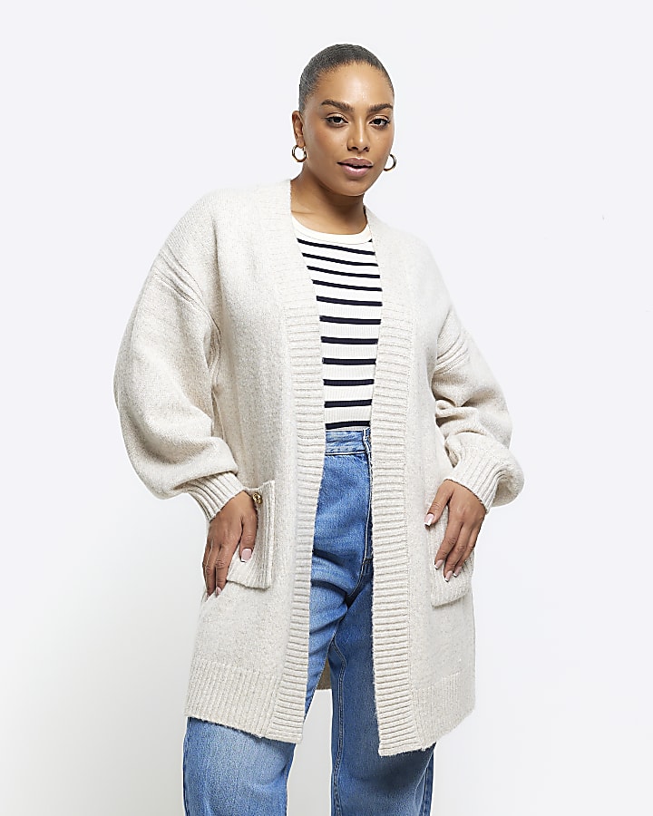 Beige boyfriend outlet cardigan