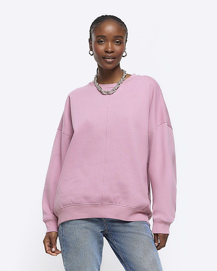 Pink oversized sweatshirt