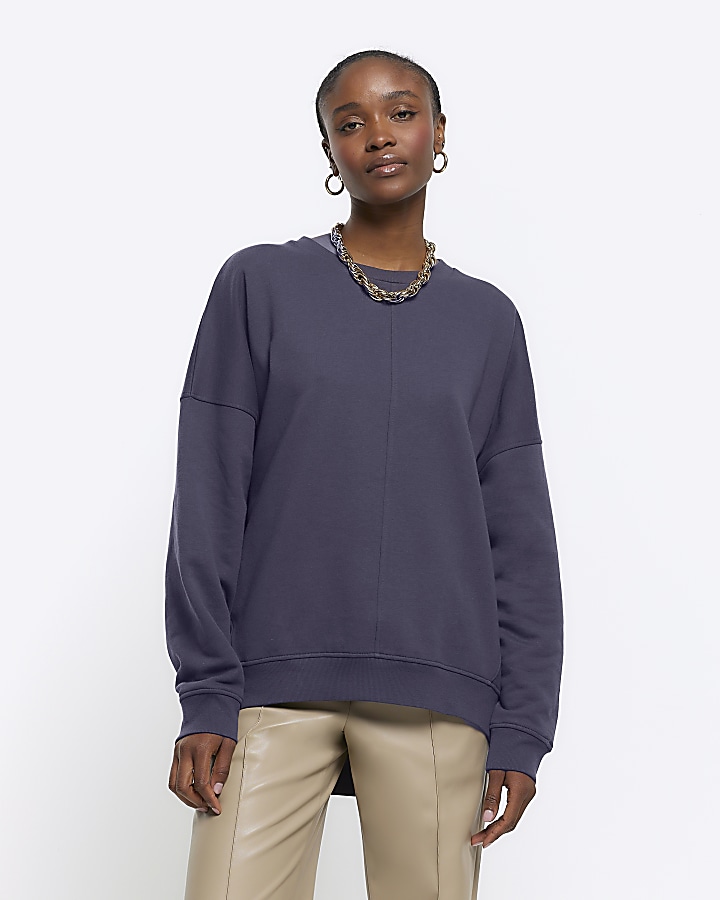 Oversized hotsell navy sweatshirt