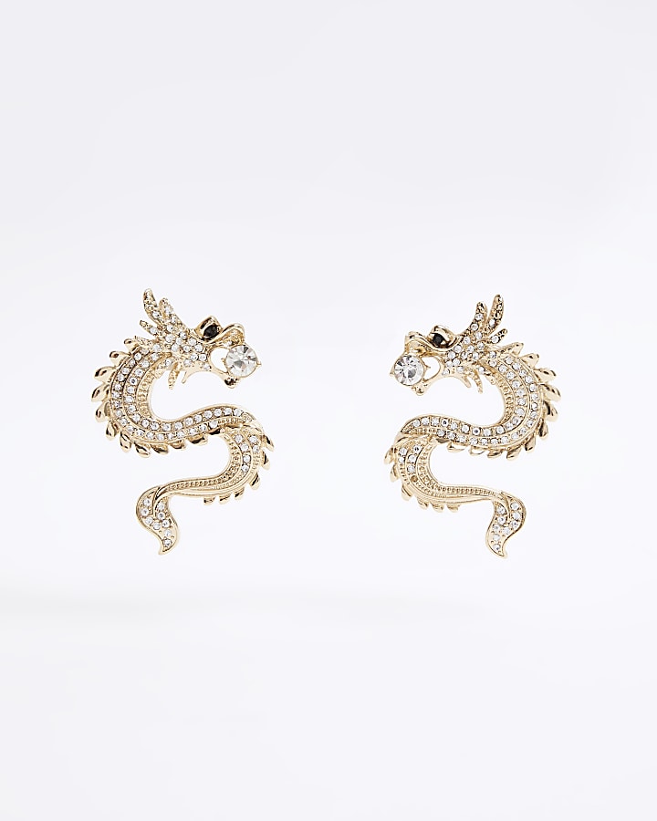 Gold deals dragon earrings