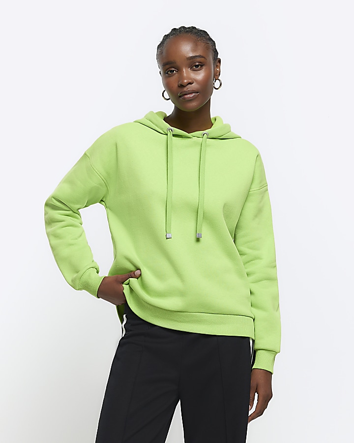 Plain neon store green hoodie