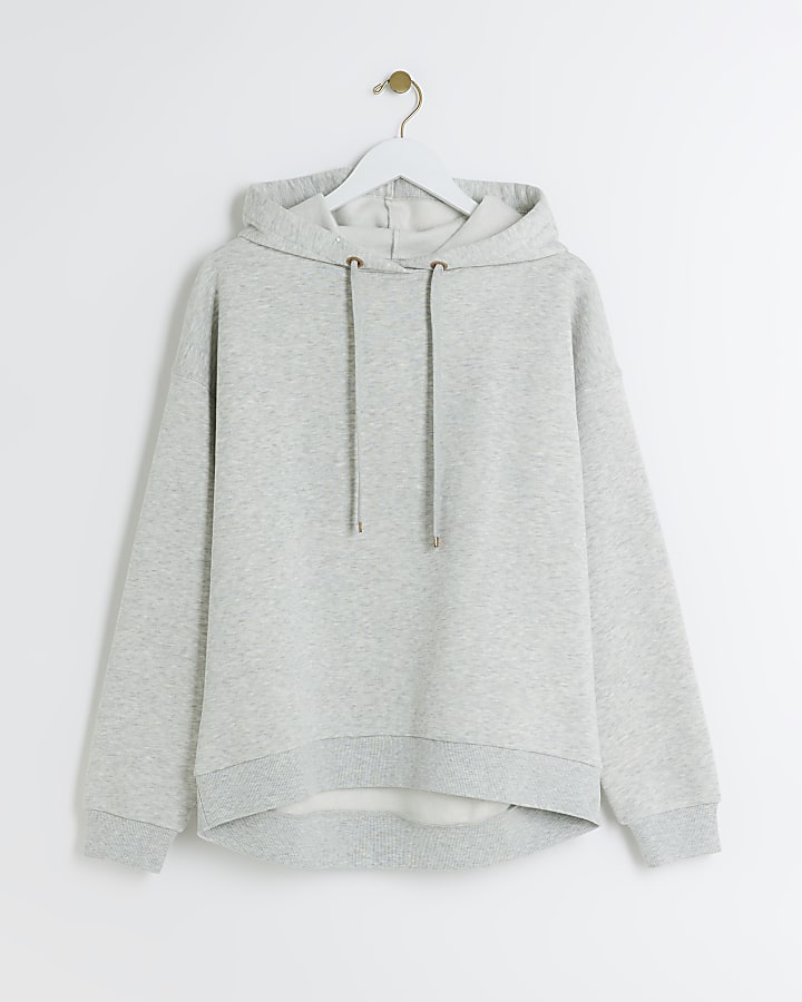 Grey plain hoodie