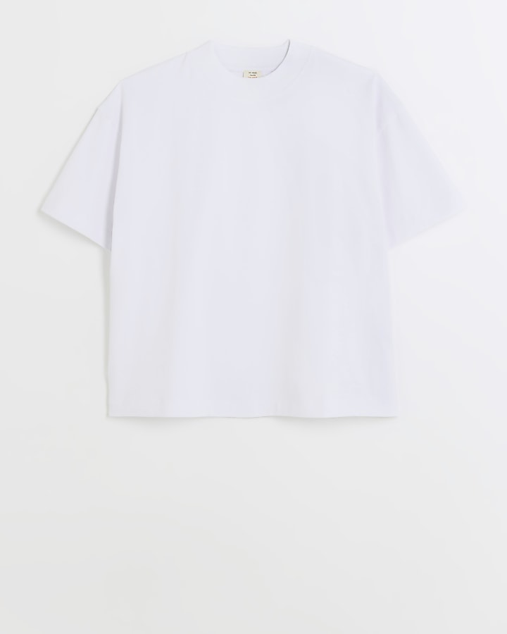 White high neck t-shirt