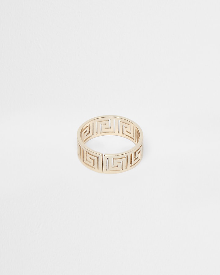 Gold Aztec Cut out Ring